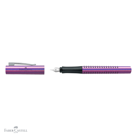Stilou Faber-Castell Grip 2011 Glam Violet, penita otel inoxidabil, pentru dreptaci si stangaci [3]