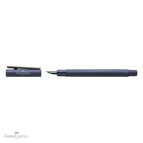 Stilou Faber-Castell Neo Slim Aluminium, penita F din otel inoxidabil, corp metalic albastru, pentru profesionisti [3]