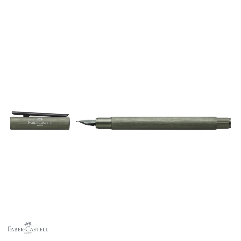 Stilou Faber-Castell Neo Slim, corp subtire din aluminiu anodizat verde, penita fina din otel inoxidabil [3]