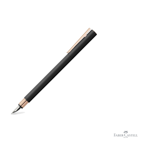 Stilou Faber-Castell Neo Slim Metal, corp subtire din metal lacuit, detalii rosegold, pentru profesionisti [2]