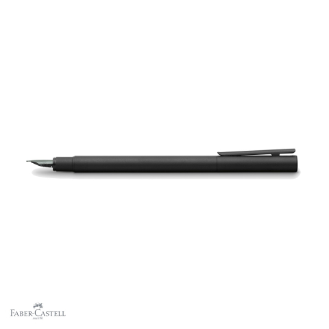 Stilou Faber-Castell Neo Slim Metal, corp subtire negru lacuit, penita otel inoxidabil, pentru profesionisti [3]
