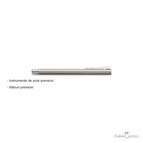 Stilou Faber-Castell Neo Slim Metal Mat, penita otel inoxidabil, design subtire modern, pentru profesionisti [1]