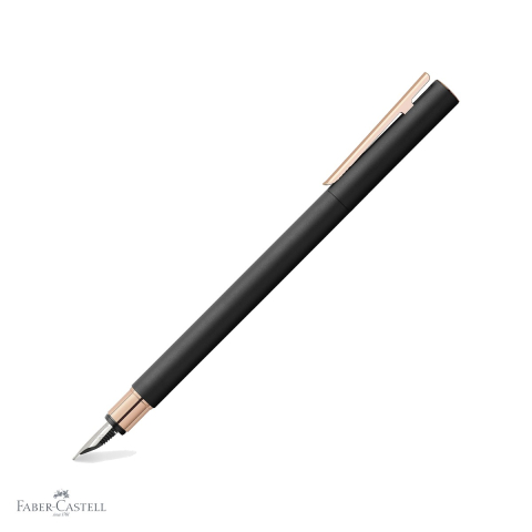 Stilouri premium - Stilou Faber-Castell Neo Slim Metal, penita otel inoxidabil, design subtire, rosegold, pentru profesionisti