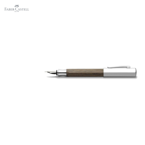 Stilou Faber-Castell Ondoro din lemn de stejar, penita otel inoxidabil, corp hexagonal, pentru scriere premium [4]