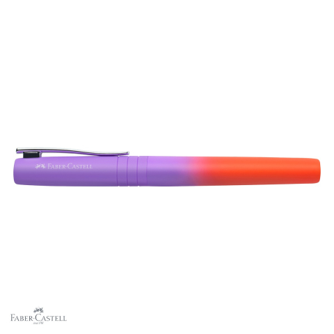 Stilou Faber-Castell Poly Pen Flow, varf M, culoare violet-portocaliu gradient, din plastic reciclat [3]