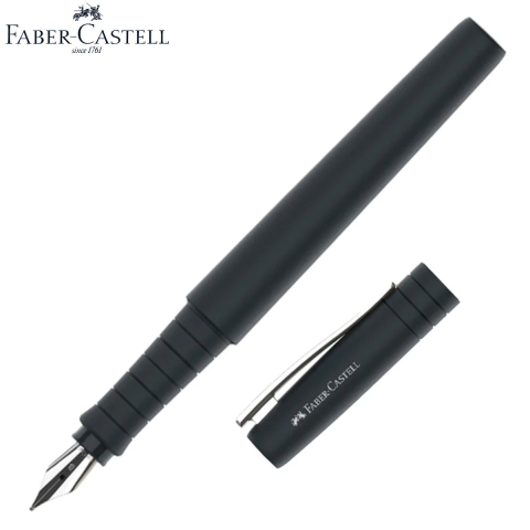 Instrumente de scris - Stilou Faber-Castell Poly Pen Negru cu Penita F Extra-Fina din Otel, Grip Nervurat, pentru Scris Precizie, Detalii, Notite Fine