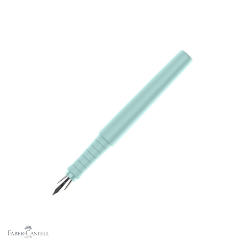 Stilouri - Stilou Faber-Castell Poly Pen, varf F, culoare bleu Caraibe, grip anti-alunecare, pentru scriere precisa