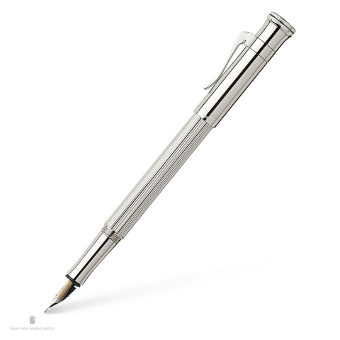 Instrumente de scris - Stilou Graf von Faber Castell Classic Silver, argint 925, penita F