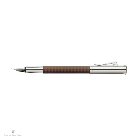 Stilou Graf von Faber Castell Guilloche Cognac Brown, penita F [3]