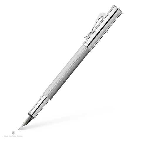 Instrumente de scris - Stilou Graf von Faber Castell Guilloche Rhodium, penita F