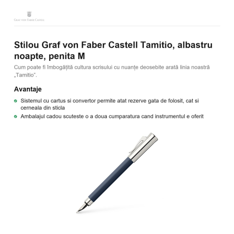 Stilou Graf von Faber Castell Tamitio, albastru noapte, penita M [1]