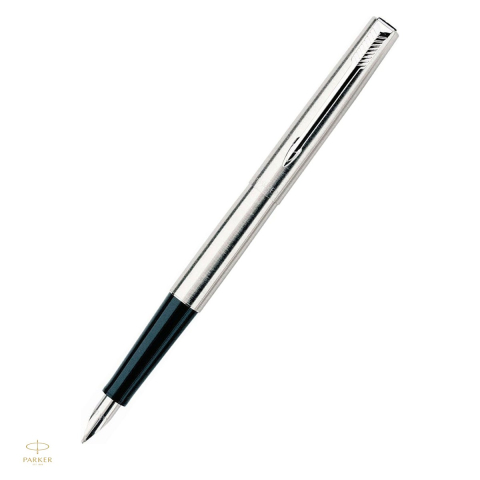 Birotica papetarie - Stilou Parker Jotter CT cu capac, penita din otel inoxidabil, corp din otel inoxidabil, argintiu