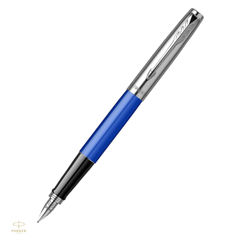 Birotica papetarie - Stilou Parker Jotter Originals Royal Blue cu capac, penita din otel inoxidabil, albastru