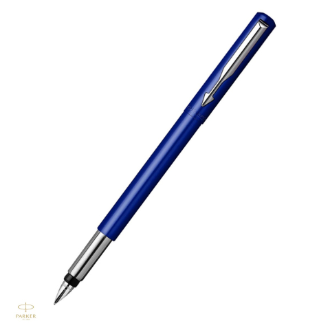 Instrumente de scris - Stilou Parker Vector cu capac, penita din otel inoxidabil, corp din plastic ABS, albastru