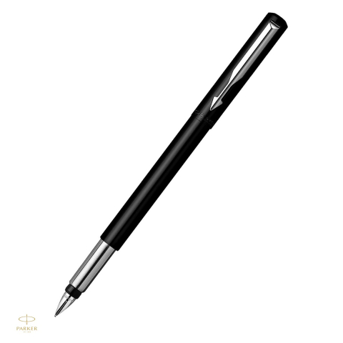Birotica papetarie - Stilou Parker Vector cu capac, penita din otel inoxidabil, corp din plastic ABS, negru