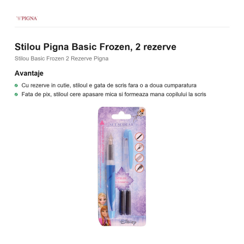 Stilou Pigna Basic Frozen, 2 rezerve [1]
