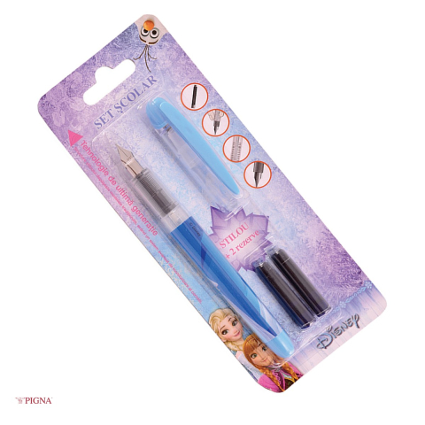 Instrumente de scris - Stilou Pigna Basic Frozen, 2 rezerve