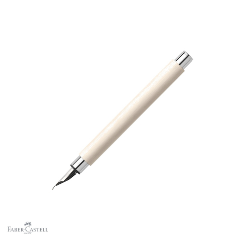 Stilouri premium - Stilou premium Faber-Castell Ambition Precious, corp alb din rasina, penita inox M, pentru scris elegant