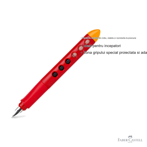Stilou scolar Faber-Castell Scribolino, penita iridiu, zona grip ergonomica, pentru dreptaci incepatori [2]