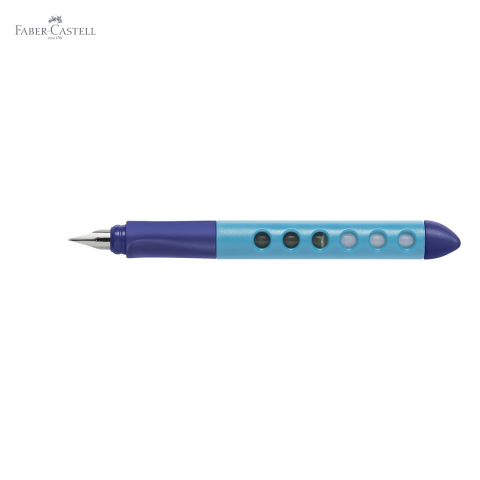 Stilou scolar Faber-Castell Scribolino pentru stangaci, penita iridiu, albastru [4]