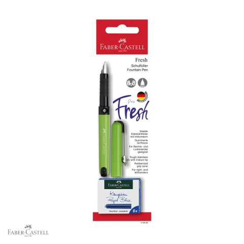 Stilouri - Stilou scolar Faber-Castell Vario cu 6 cartuse cerneala, penita tip A, pentru incepatori dreptaci si stangaci