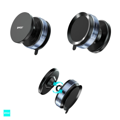 Suport auto BWOO ZJ138, cu ventuza, magnetic, negru [3]