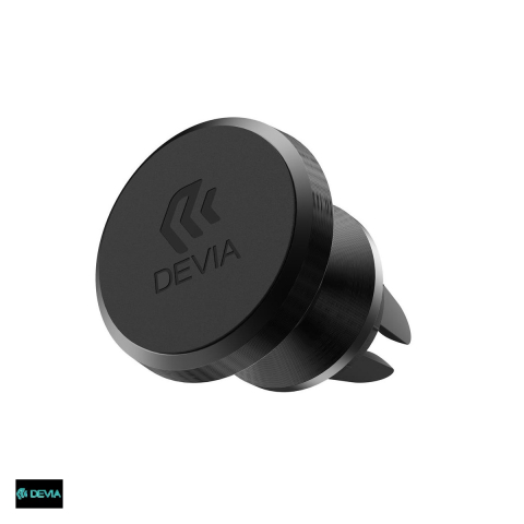 Accesorii IT - Suport auto Devia ES043, prindere in grila de ventilatie, magnetic, negru