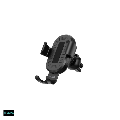 Accesorii IT - Suport auto Devia Gravity, prindere in grila de ventilatie, incarcare wireless 10 W, gravitational, negru