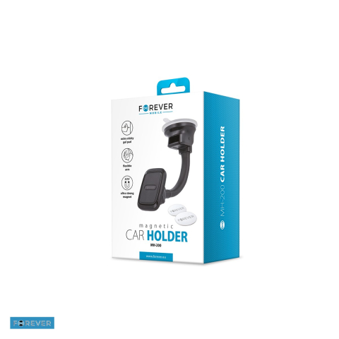 Suport auto Forever MH-200, pe parbriz, magnetic, negru [3]