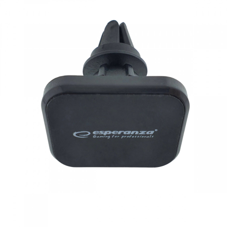Suport auto - Suport auto magnetic, Esperanza Wile 94291, cu prindere la grila de ventilatie, negru