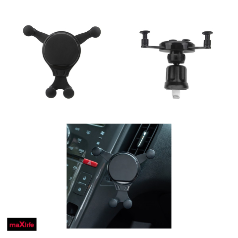 Suport auto Maxlife MXCH-06, prindere in grila de ventilatie, negru [3]