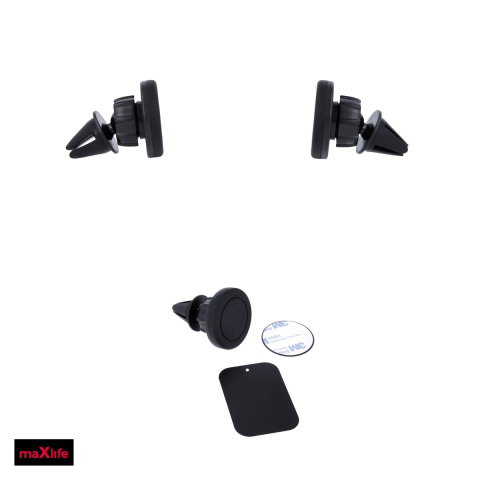 Suport auto Maxlife MXCH-12, prindere in grila de ventilatie, magnetic, negru [3]