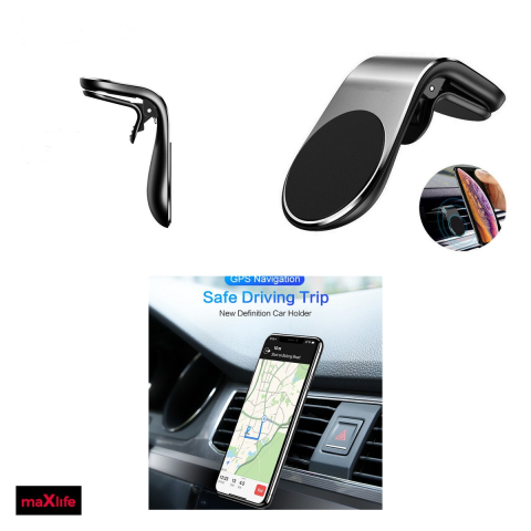 Suport auto Maxlife MXCH-13, prindere in grila de ventilatie, magnetic, argintiu [3]