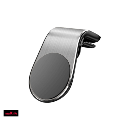 Accesorii IT - Suport auto Maxlife MXCH-13, prindere in grila de ventilatie, magnetic, argintiu