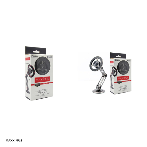 Suport auto Maxximus MX Crane, cu prindere adeziva, MagSafe, negru [4]