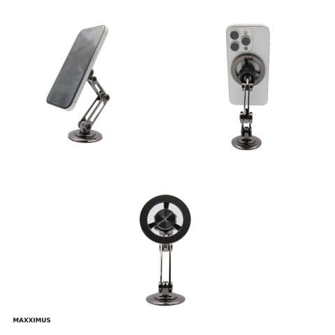 Suport auto Maxximus MX Crane, cu prindere adeziva, MagSafe, negru [3]