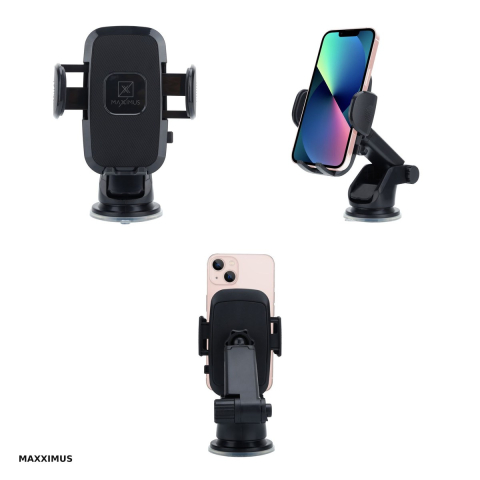Suport auto Maxximus Vader, pe parbriz, negru [3]