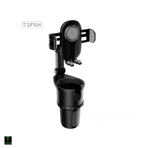 Accesorii IT - Suport auto T-Phox TH-07, in suportul de pahar, negru