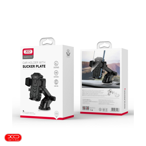 Suport auto XO C76, cu ventuza, negru [4]