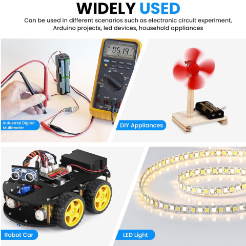 Suport Carcasa 6 x Baterii AA R6 cu 2 Fire - Alimentare 9V pentru Arduino Circuite LED Experimente Electronice DIY [3]