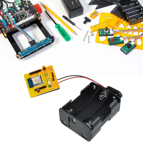 Suport Carcasa 6 x Baterii AA R6 cu 2 Fire - Alimentare 9V pentru Arduino Circuite LED Experimente Electronice DIY [4]