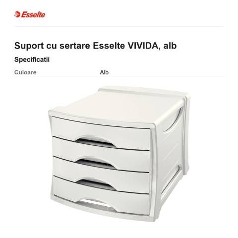 Suport cu sertare Esselte VIVIDA, alb [2]