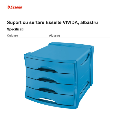 Suport cu sertare Esselte VIVIDA, albastru [2]