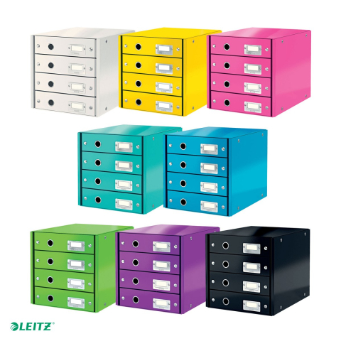 Suport cu sertare Leitz Click & Store WOW (4 sertare), verde [4]