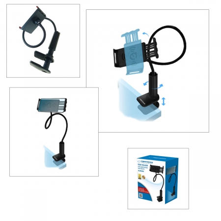 Suport de birou Esperanza Almada pentru smartphone si tableta, lungime brat mobil 70 cm [2]