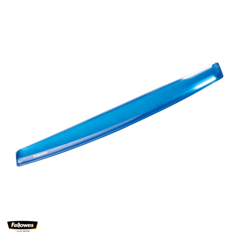 Birou & Ergonomie - Suport de incheietura pentru tastatura Fellowes Crystal Gel, 1.59 x 5.87 x 47.15 cm, albastru