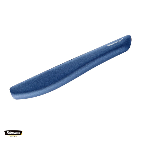 Birou & Ergonomie - Suport de incheietura pentru tastatura Fellowes PlushTouch, antibacterian Microban, 8.1x46.04x2.54 cm, albastru