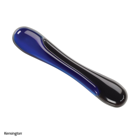Birou & Ergonomie - Suport de incheietura pentru tastatura Kensington Duo Gel, 57x13x4 cm, albastru cu negru