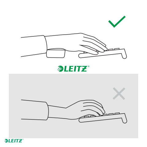 Suport de incheietura pentru tastatura Leitz Ergo, 2 inaltimi, 71 x 22 x 437 mm, gri carbune [4]
