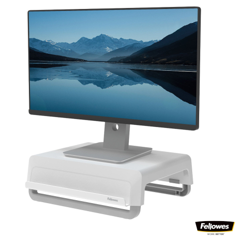 Suport de monitor ergonomic, Fellowes Breyta, 3 inaltimi reglabile, portabil, pentru monitoare pana la 15 kg, alb [3]